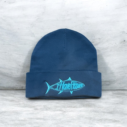 100% Organic Cotton Cement Blue Beanie